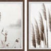 Feathery Blooms Diptych, 24"x12"