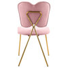 Angel Velvet Dining Chair (Set of 2), Pink