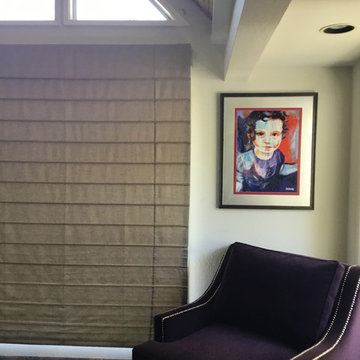 Smith & Noble Fabric Reverse Classic Roman Shades designed by Tammy Wilson
