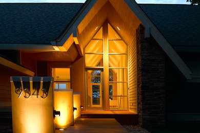 Inspiration for a contemporary exterior home remodel in Indianapolis
