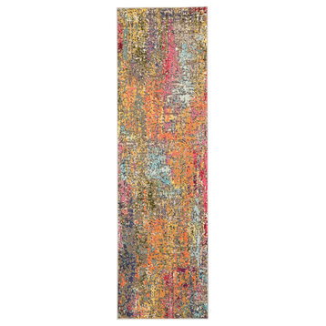 Nourison Celestial Colorful Modern Rug, Sunset, 2'2"x7'6" Runner