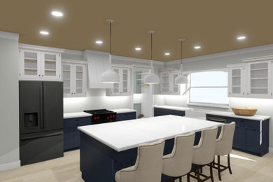 Elegant kitchen photo in Dallas
