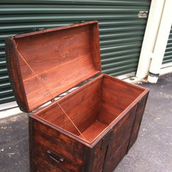 Vintage Wood Trunk-1800s - Products