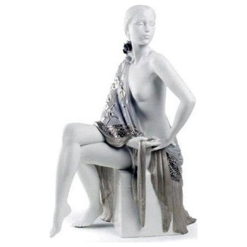 Lladro Nude With Shawl Re Deco Figurine 01008673