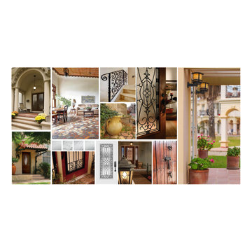 Wrought Iron Mood Board Decorative Door Glass