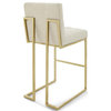 Privy Gold Stainless Steel Performance Velvet Bar Stool Set of2 EEI-4157-GLD-BEI