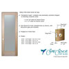 Pantry Door - Palm Sunset - Primed - 30" x 80" - Knob on Right - Push Open