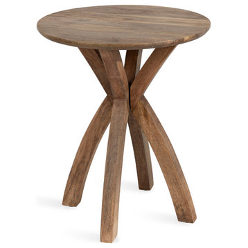 Soleyn Round Wood Side Table, Natural