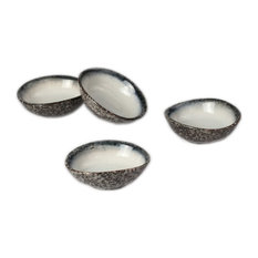 Set of 4 Round Creative Ceramic Sushi Dipping Sauce Dishes Tableware