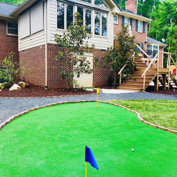 Synthetic Grass and Grotto Hardscapes