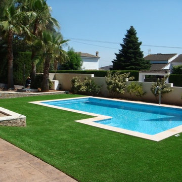 Jardines césped artificial