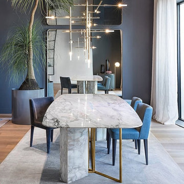 $1,219.99 Modern Stylish 63" White Faux Marble Dining Table Rectangular Table in