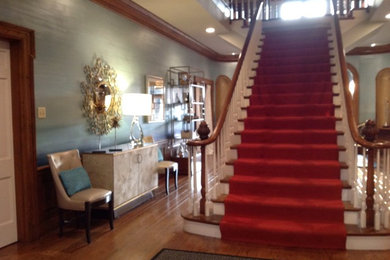 Inspiration for a transitional hallway remodel in St Louis