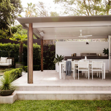 Backyard Transformation in Sherman Oaks - Pool, Kitchen Area & Paving