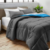Bare Home Reversible Down Alternative Comforter, Gray / Medium Blue, Twin/Twin X