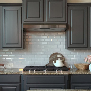 Kitchen Cabinets and Shiplap Walls in Kendall Charcoal
