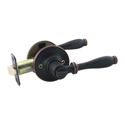 Designers Impressions - Villa Series Door Levers, Oil Rubbed Bronze, Privacy, Bed/Bath Lever - Door Levers