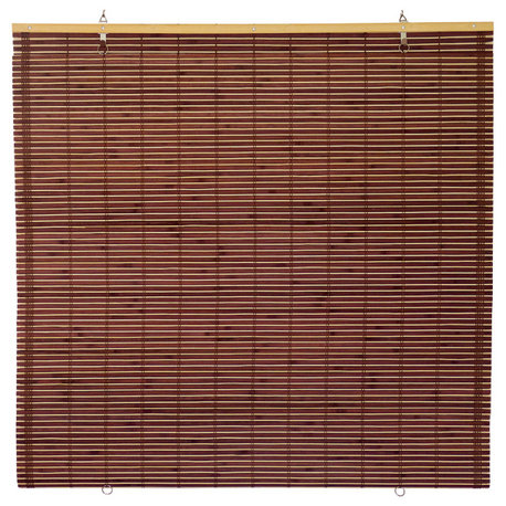 Bamboo Cordless Window Shade, Mahogany, 60" W