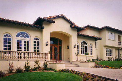 Tuscan exterior home photo in San Diego