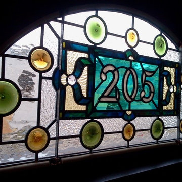 Arch Window - Stained Glass Address Panel