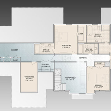 Contemporary Luxury European House Plan 9643