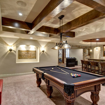 Basement Pool Table & Bar