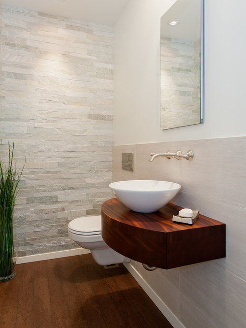 Kleine Gästetoilette & Gäste-WC mit Korkboden: Ideen für Gästebad- und