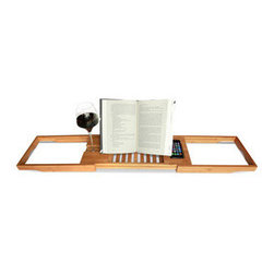 Adjustable Bamboo Bathtub Caddy - Shower Caddies