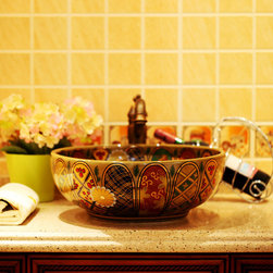 Antique Handmade Above Counter Ceramic Sink - Bathroom Sinks
