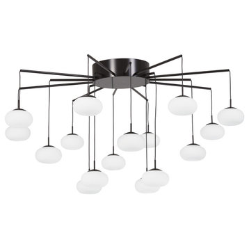 George Kovacs Led Chandelier(Convertible To Semi Flush), Bronze W/Gold Dust
