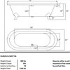 The Chesterton 73" Long Double Ended Cast Iron Tub With Drain