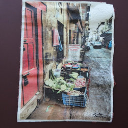 Streets of Kathmandu - Mixed Media Art