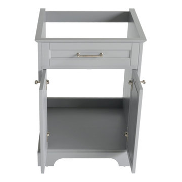 24 inch Gray Single Sink Vanity Base