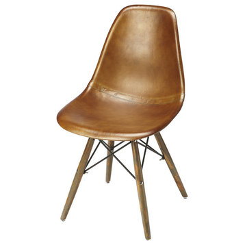 Butler Orson Brown Leather Side Chair