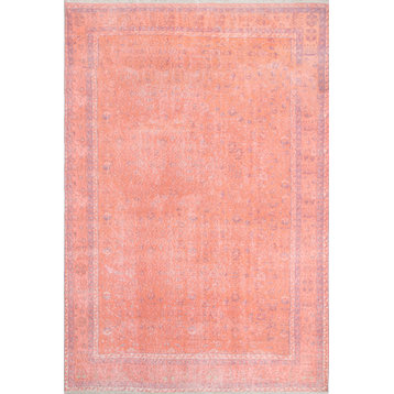 Momeni Chandler Cotton Polyester Traditional Coral Rug 7'6" X 9'6"