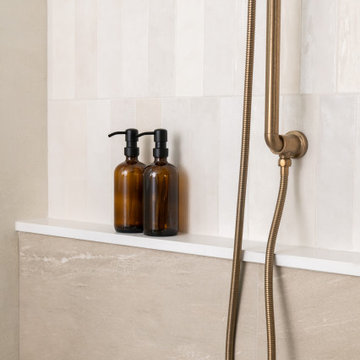A shower niche shelf