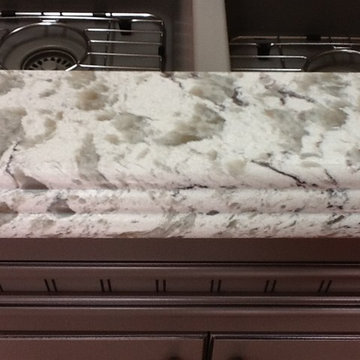Pompeii Quartz Milky Way Island Countertop