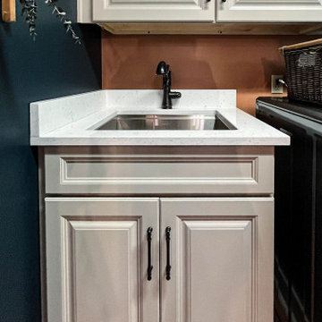 White Cabinetry in Laundry Room