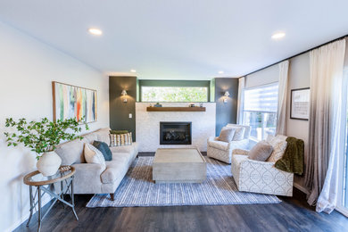 Contemporary living room in Denver.