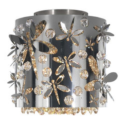 Schonbek Shadow Dance Flush Mount in Black Pearl - Flush-mount Ceiling Lighting
