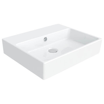 Simple 50.40B.03 Bathroom Sink, Ceramic White, 3 Faucet Holes
