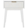 Aster One Drawer Accent Table White