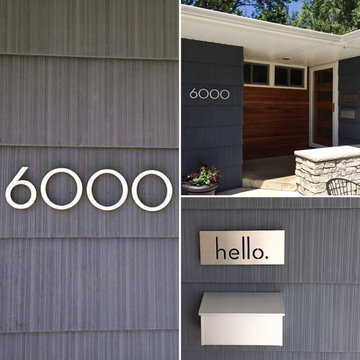 modern house numbers - plaques