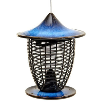 Pagoda Bird Feeder, Blue