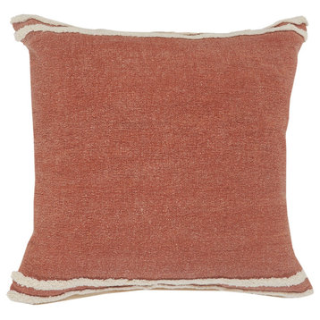 Soft Striped Cinnamon Throw Pillow, 20" X 20"