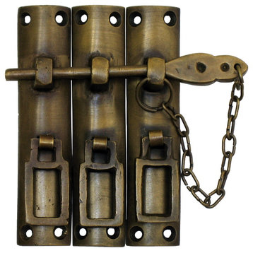 Three-Piece Lock With Chain, Medium