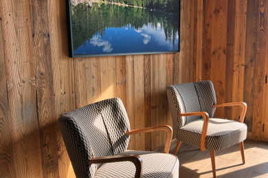 Idée de décoration pour une maison chalet.
