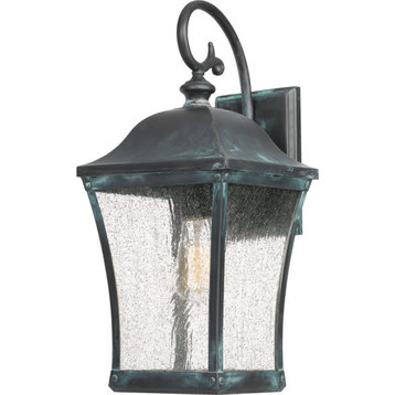 Quoizel BDS8408AGV One Light Outdoor Wall Lantern, Aged Verde Finish