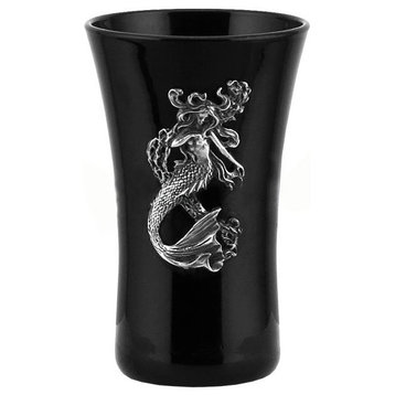 Mermaid Shot Glass, Myth and Legend, Glass and Pure Tin