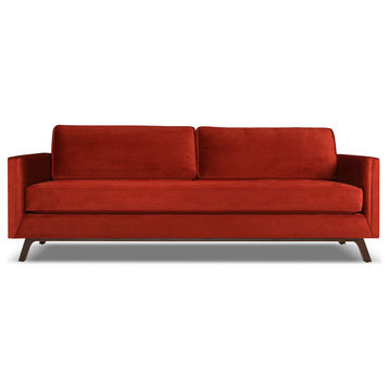 Nativa Interiors Chantel 84" Sofa, Red, Classic Depth